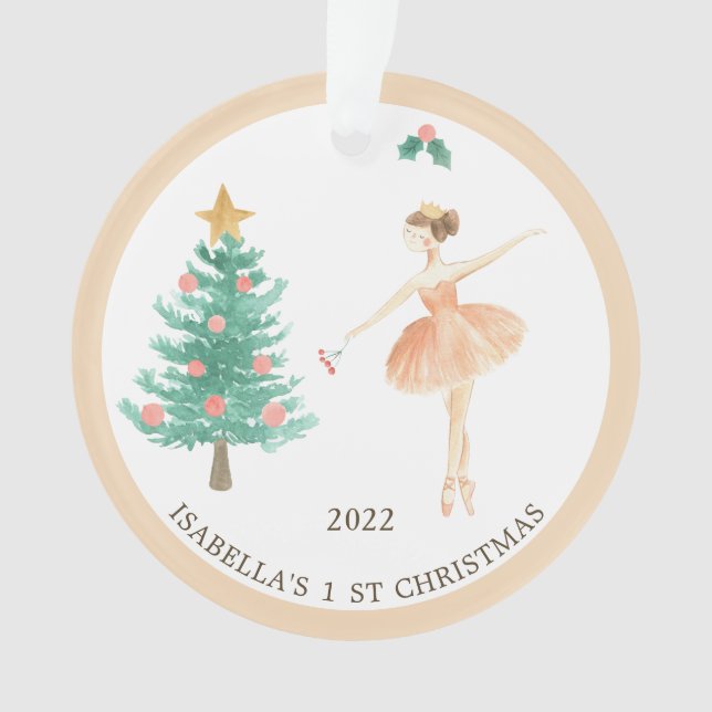 Ballerina Girl's 1st Christmas Ornament (devant)