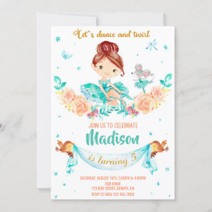 Ballerina invitation anniversaire Ballerina invita