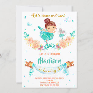 Ballerina invitation anniversaire Ballerina invita