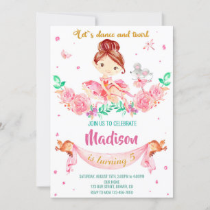 Ballerina invitation anniversaire Ballerina invita