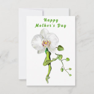 Ballerina Orchid Ballet Danseuse Carte de fête des