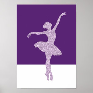 Ballerina parties scintillant ultra violet affiche