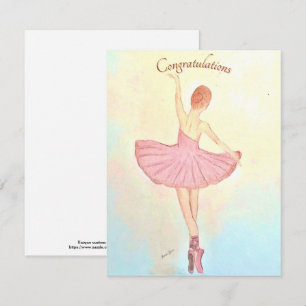 Ballerina Peinture Carte de voeux Personnaliser