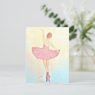 Ballerina Peinture Carte de voeux Personnaliser