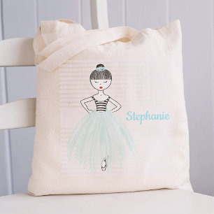 Ballerina personnalisée en Sac fourre-tout bleu