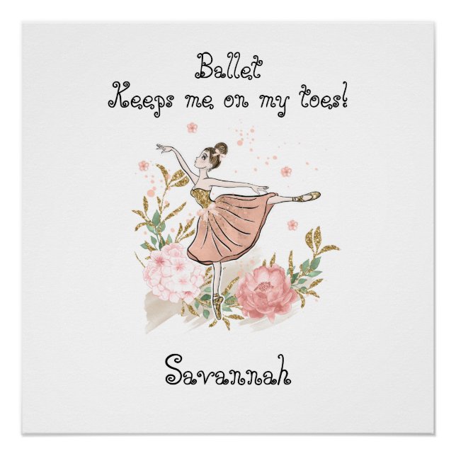 Ballerina poster, affiche de la classe Danse (Devant)