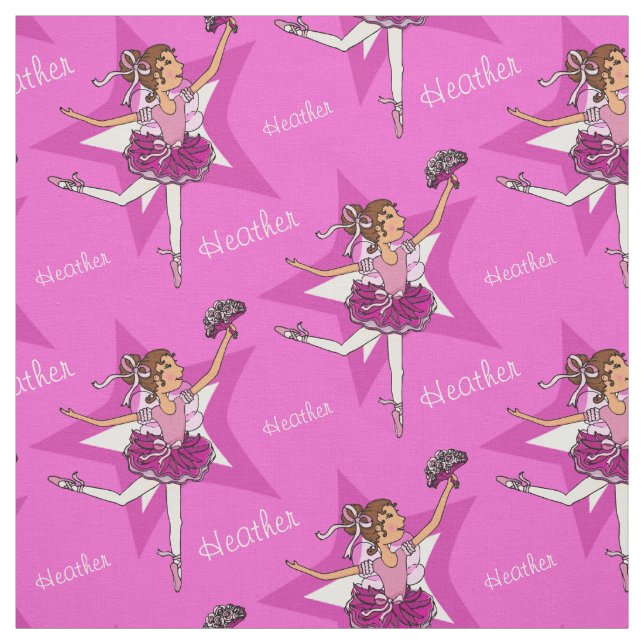 Ballerina rose cheveux foncé fille coutume tissu d (Échantillon)