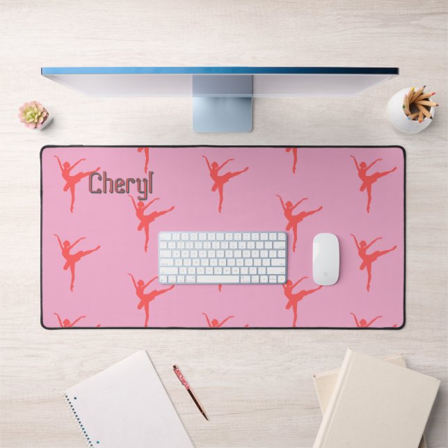 Ballerina. Rose. Personnalisé (Bureau 1)
