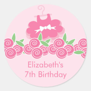 Ballerina rose Tutu Danse Anniversaire Sticker