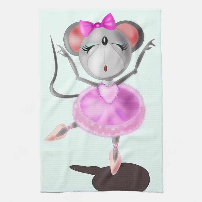 Ballerina Souris Cuisine Serviette Danseur Ballet  (Vertical)