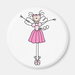 Ballerina Stick Figure Deux Magnet