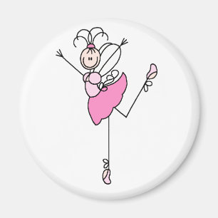 Ballerina Stick Figure Trois Magnet