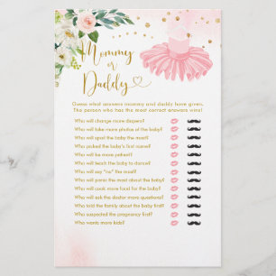 Ballerina Tutu Baby shower maman ou papa