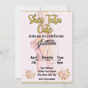 Ballerina Tutu invitation anniversaire
