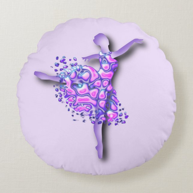 Ballerina Violet Coussin ronde danseuse de ballet  (Devant)