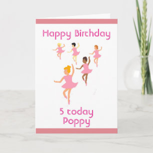Ballerinas, enfant carte d'anniversaire ajouter no