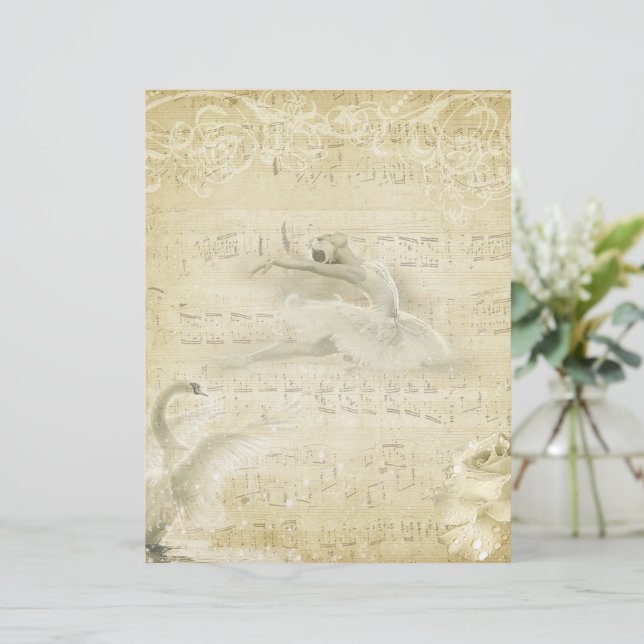 Ballerine et cygne vintage (Debout devant)