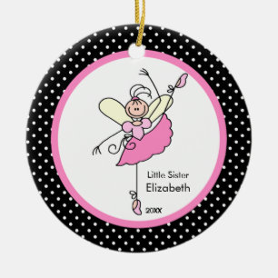 Ballerine Fée Petite Soeur Ornement de Noël