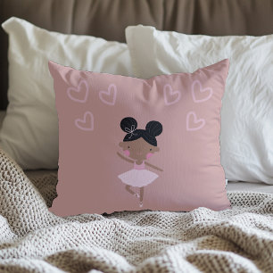 Ballerine noire oreiller rose
