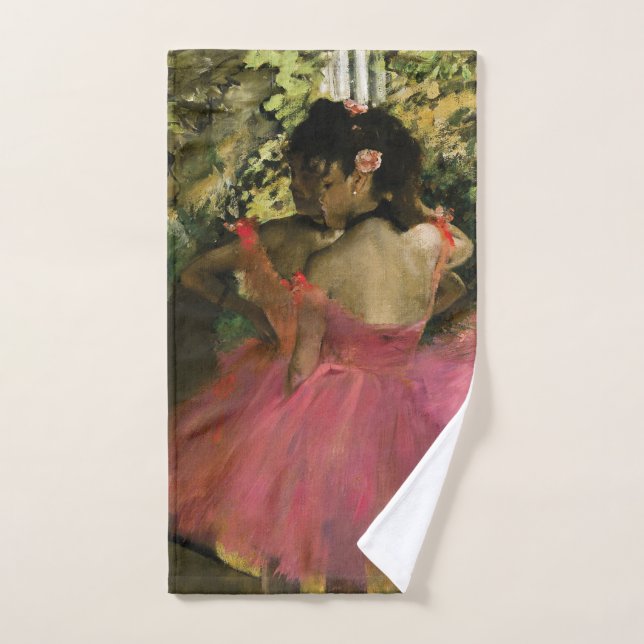 Ballerines dans le rose par Edgar Degas (Serviette à main)
