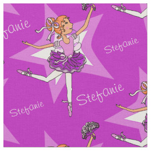 Ballerines violettes dansant tissu de nom personna
