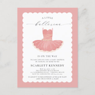 BalleriTutu Rose Baby Girl Baby shower Invitation