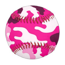 Balles de baseball en camouflage rose