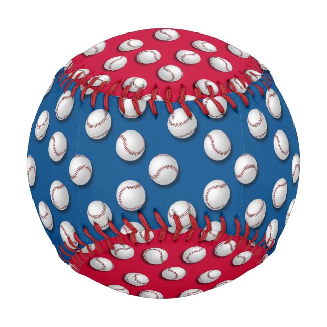 Balles de baseball rouges et bleues Baseball (Devant)