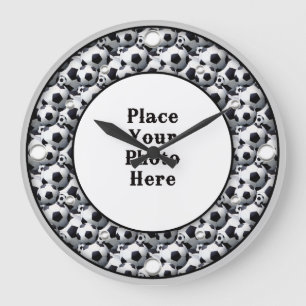 Balles De Football Frame Votre Mur Photo Horloge