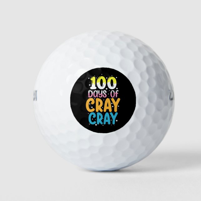 Balles De Golf 100 Jours de Cray Cray 100e Jour de l'enseignant s (Devant)