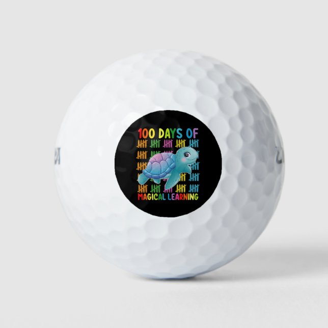Balles De Golf 100 Jours De Magical Learning Turtle School (Devant)