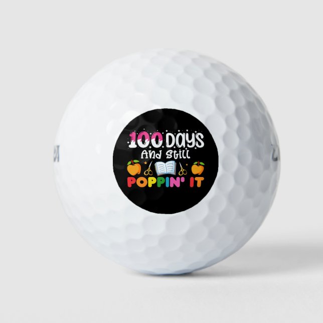 Balles De Golf 100 Jours D'École Et Toujours De Le Frapper (Devant)