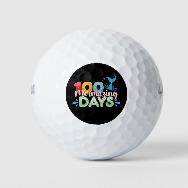 Balles De Golf 100 Jours merveilleux 100e Jour de l'école Sirène (Devant)