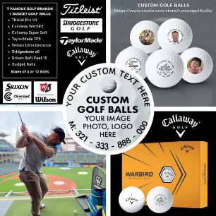 Balles De Golf 12 Logo Photo Personnalisé Callaway Warbird Golf B