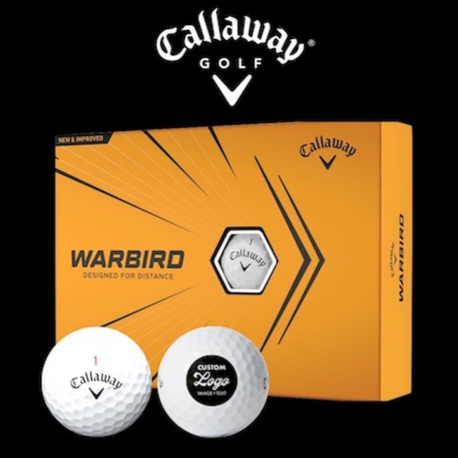 Balles De Golf 12 x Callaway Warbird Custom Logo Golf Balls (Box of 12 Callaway Warbird custom logo golf balls.)
