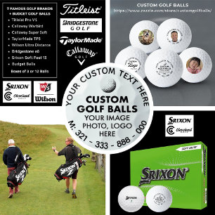 Balles De Golf 12 x Logo Photo Personnalisée Srixon Soft Feel Gol