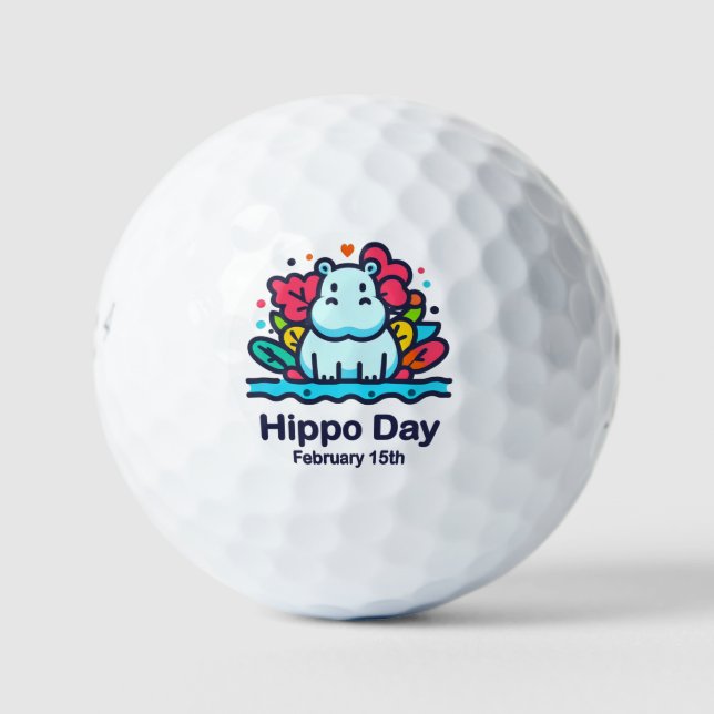 Balles De Golf 15 février - Journée de l'Hippopotame (Devant)