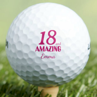 Balles De Golf 18th Birthday Gift for Her - 18 and Amazing