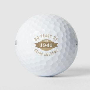 Balles De Golf 1941 Amusant 80e anniversaire Awesome