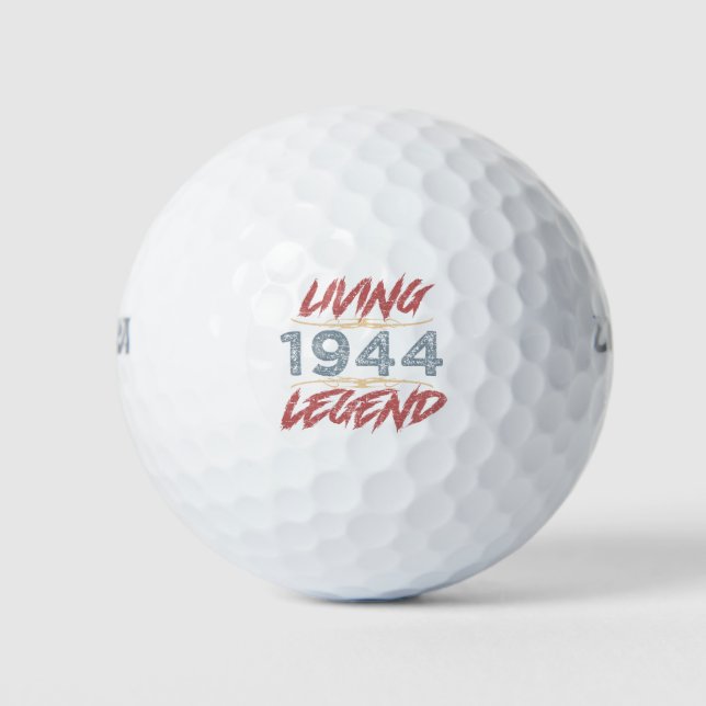 Balles De Golf 1944 Légende vivante 80e anniversaire (Devant)