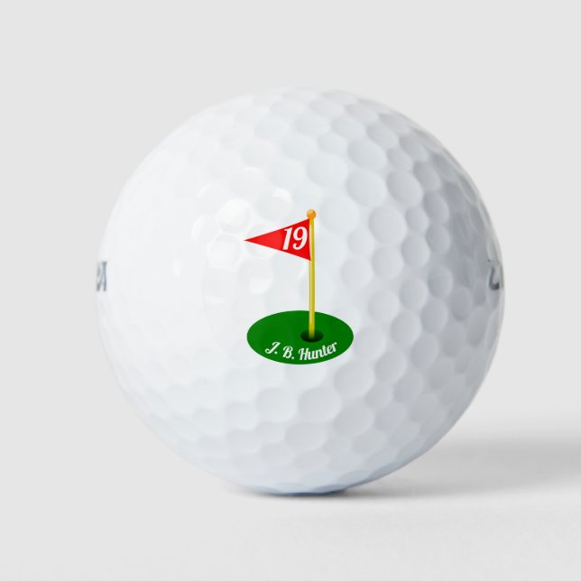 Balles De Golf 19e Trou et votre texte (Devant)