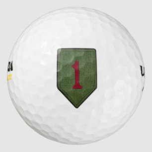 Balles De Golf 1ère infanterie grand rouge 1 un vétéran timbre