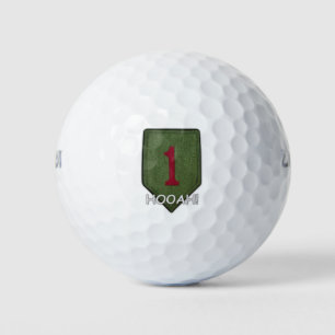 Balles De Golf 1ère infanterie grand rouge 1 un vétéran timbre