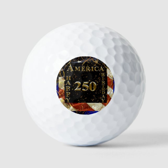 Balles De Golf 250e anniversaire d'Amérique ! (Recto)