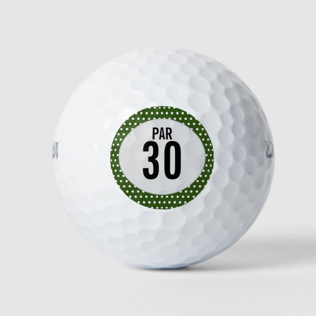 Balles De Golf 30e anniversaire Par 30 sur l'herbe verte (Devant)
