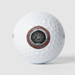 Balles De Golf [310] Vegvisir - Viking Silver Magic Runic Compass