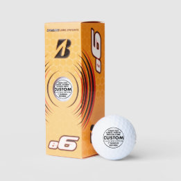 Balles De Golf 3 x Bridgestone personnalisée e6 Golf Balls