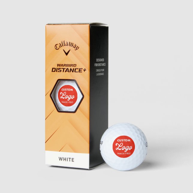 Balles De Golf 3 x Logo Personnalisé Callaway Warbird Golf Balls (Emballage)