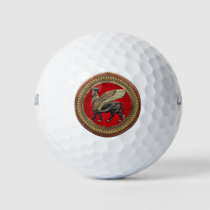 Balles De Golf [400] Assyrian Winged Bull : Gold and Black Lamass