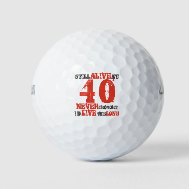 Balles De Golf 40e anniversaire Humour Attitude (Devant)